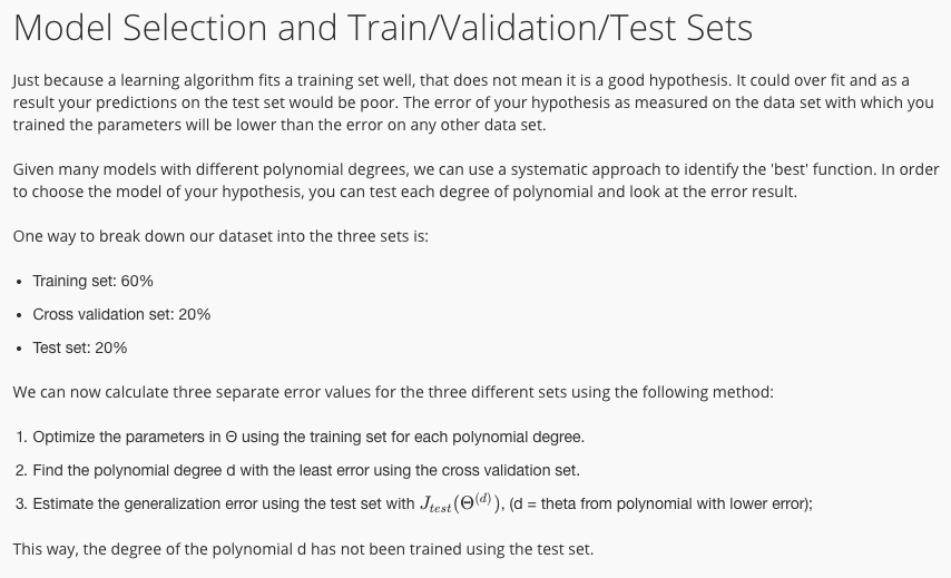 Model Selection and Data Sets