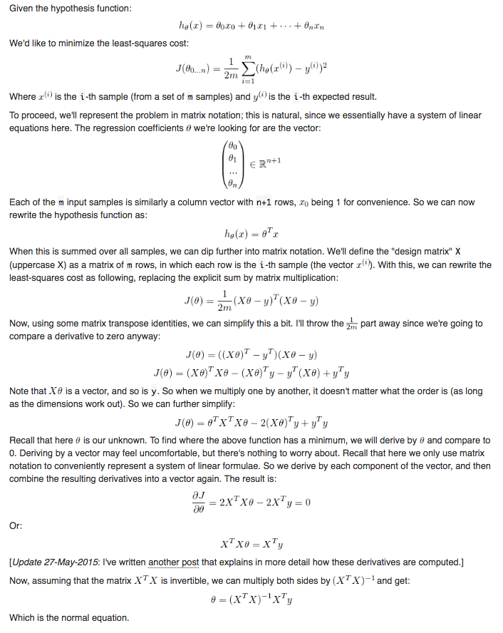 Normal Equation