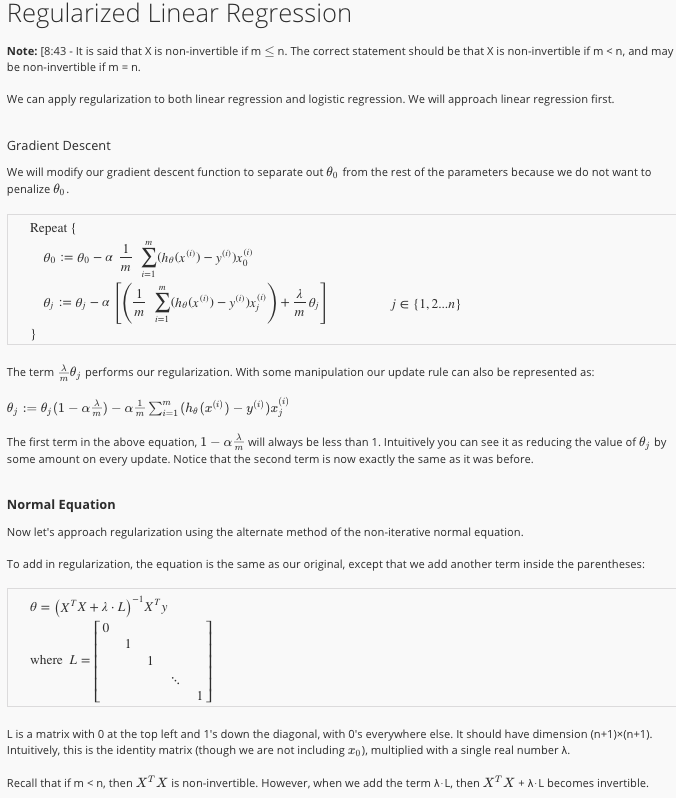 Regularized Linear